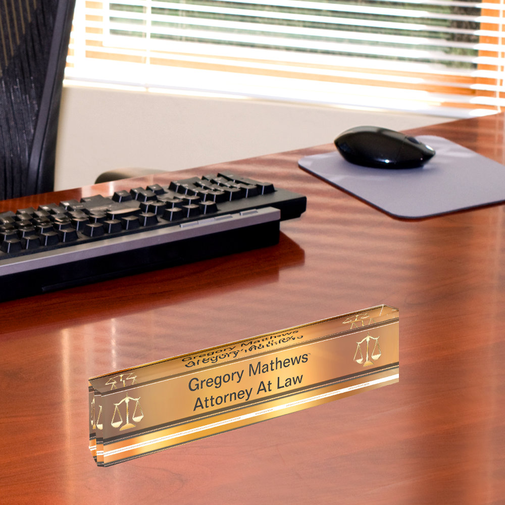 Attorney Executive Desk Name Plates | Custom Desk Name Plates Shop