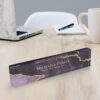 elegant purple and gold agate geode professional desk name plate r nljlf 1000 - Custom Desk Name Plates Shop