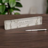 personalized faux marble vip acrylic block desk name plate r 7cr8sk 1000 - Custom Desk Name Plates Shop