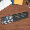 police officer personalized thin blue line acrylic desk name plate r nz5hs 1000 - Custom Desk Name Plates Shop